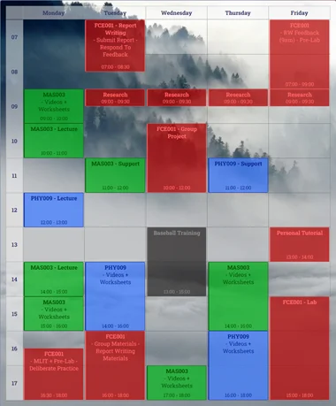 Бесплатный онлайн планировщик расписания | Еженедельное/ежедневное ...
